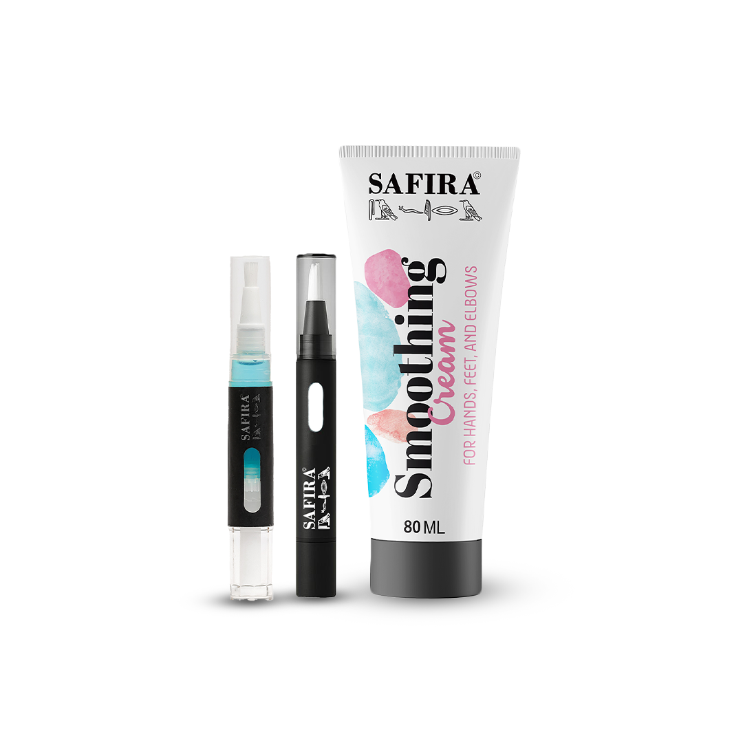 Safira Blue & white Nail serum + Smoothing cream +  free shipping