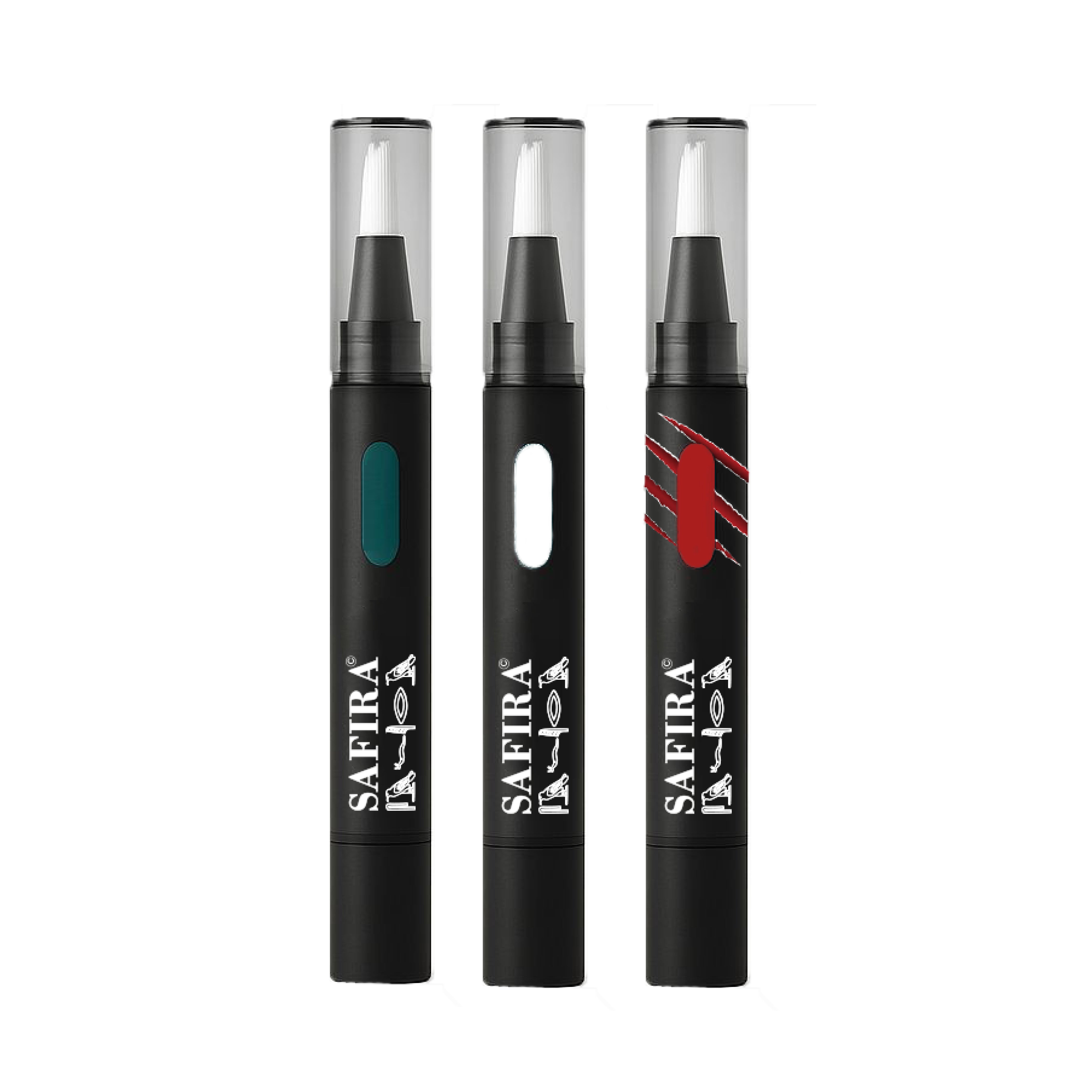 عرض مجموعة سفيرة للعناية المتكاملة بالأظافر (أزرق + أبيض + أحمر)