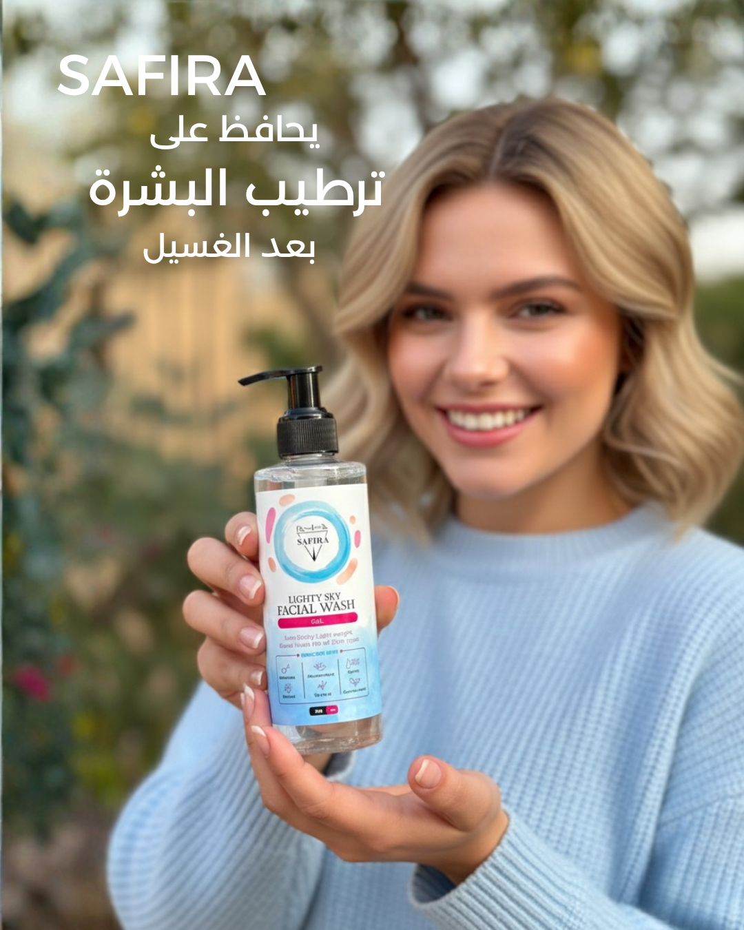 يحافظ علي ترطيب البشرة بعد الغسيل