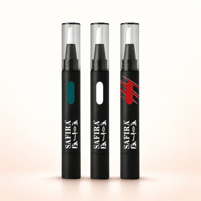 The "Post-Summer Nail Rehab" Trio (Safira Blue, White, and Red Nail Serums)