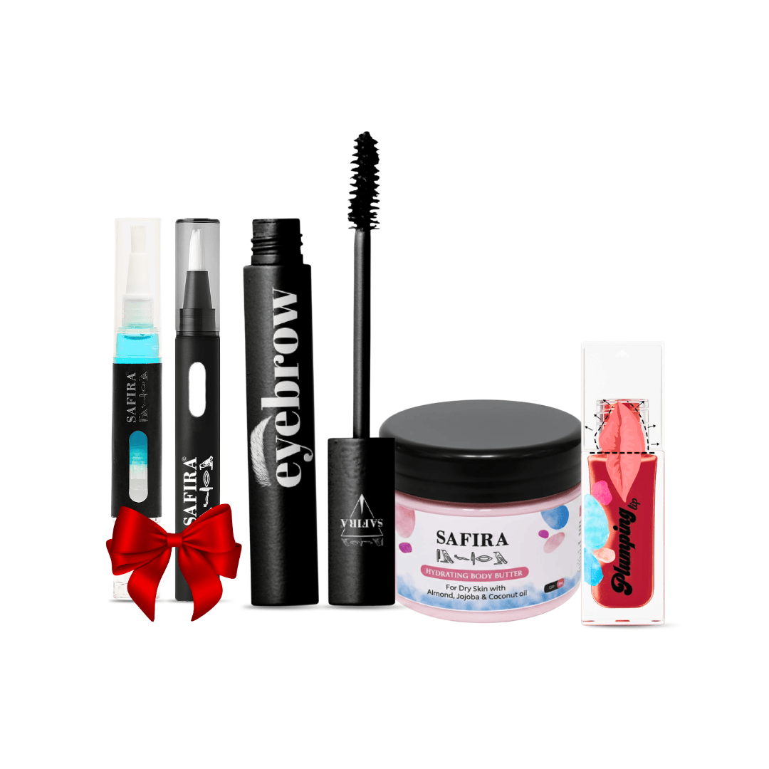 Offer Buy (Eyebrow Mascara +Body Butter +Lip Plumping) Get Blue Nail & White Serum Free + Free Shipping - safira care