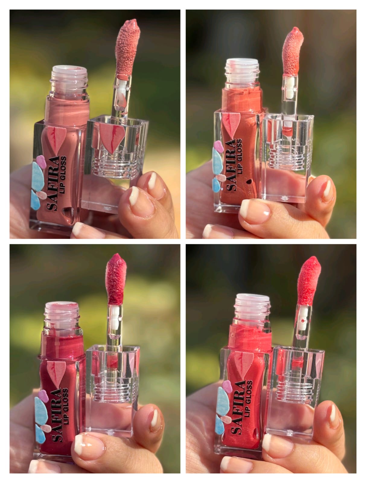 safira lip gloss - colors in natural