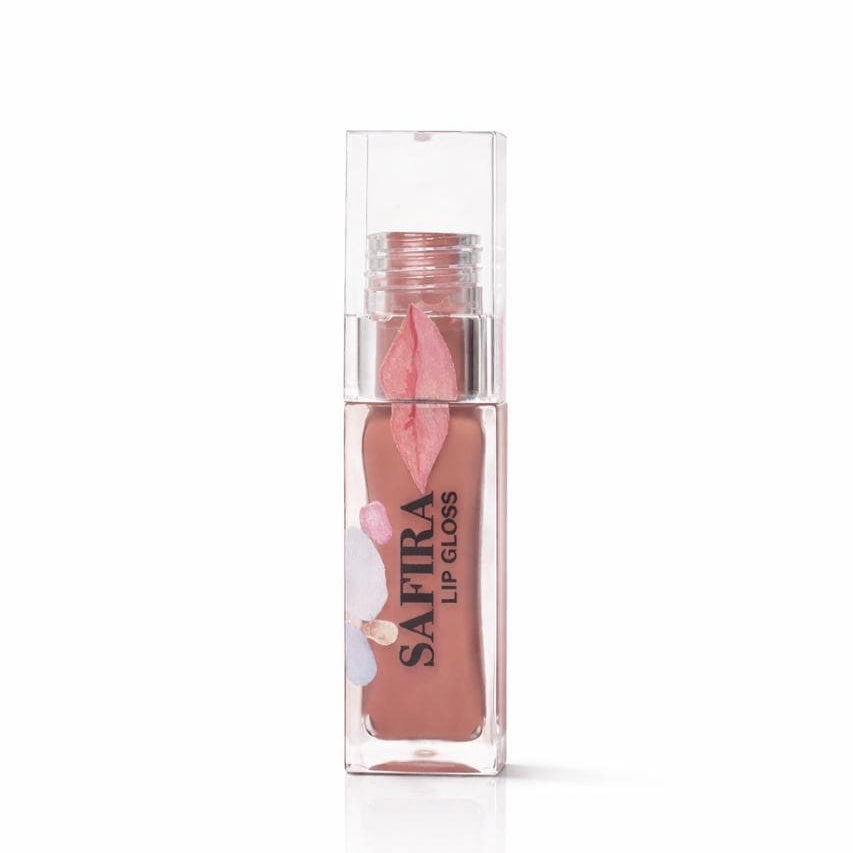 lip gloss soft cocoa - safira care