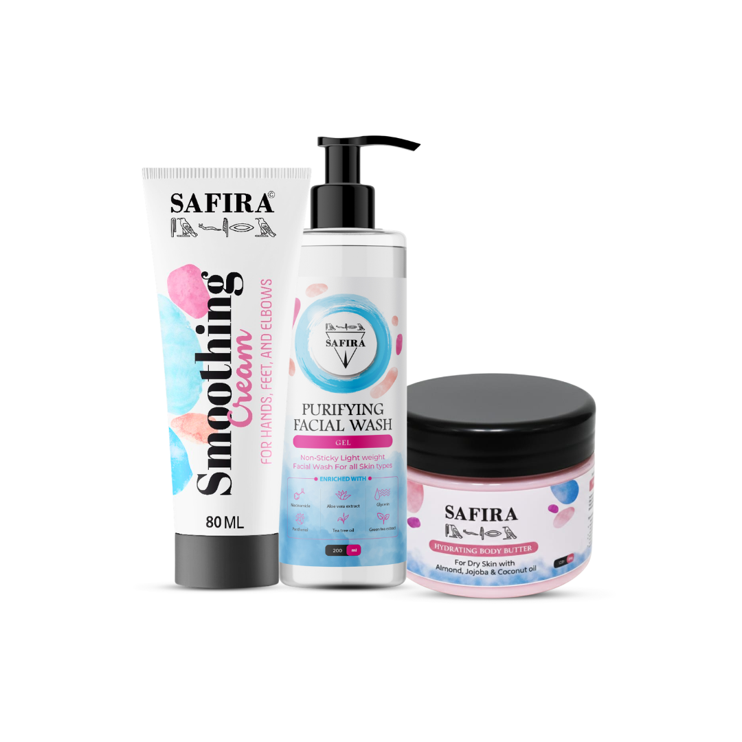 Daily Glow Routine (Facial Wash - Body Butter - Smoothing Cream) + Free Shipping